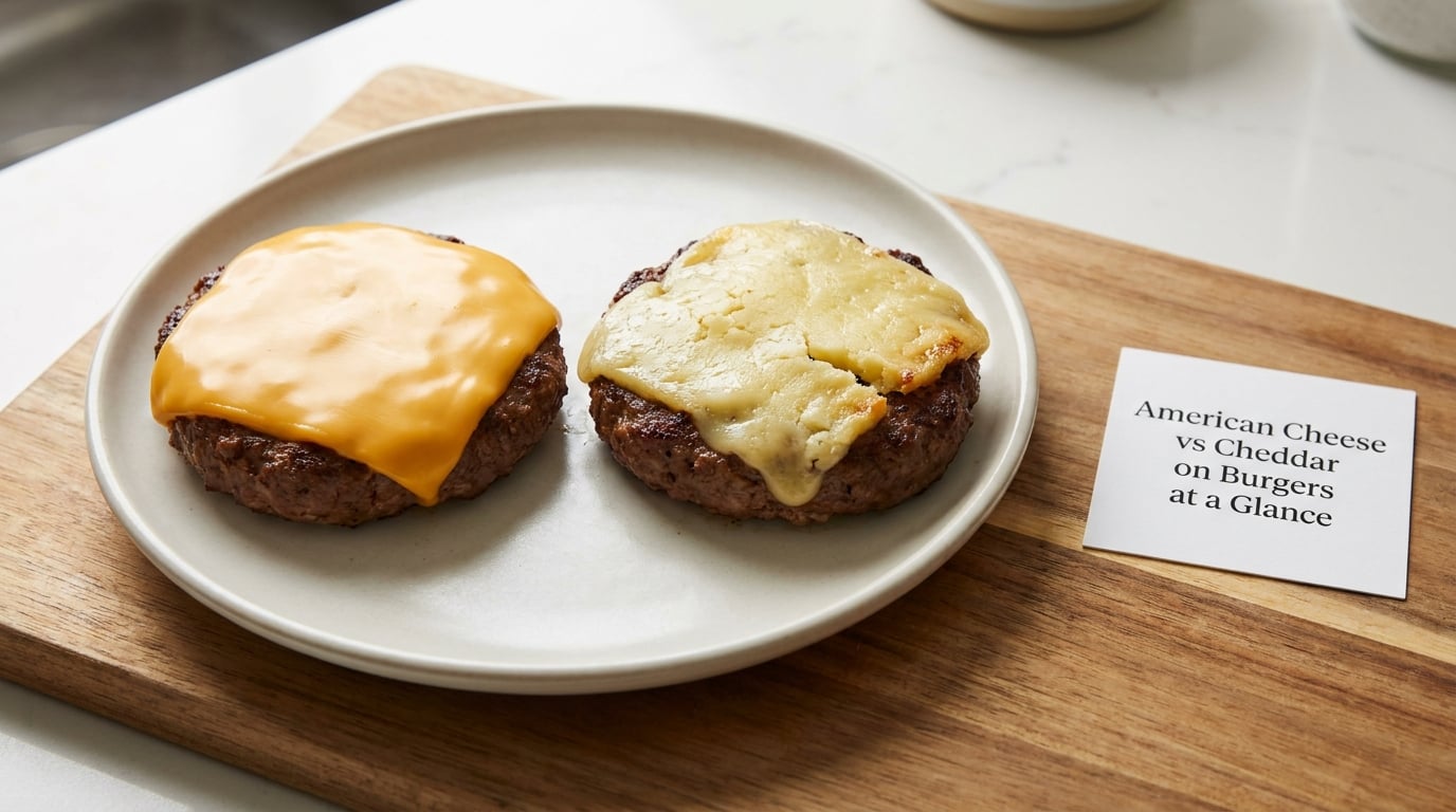 American Cheese vs Cheddar on Burgers at a Glance