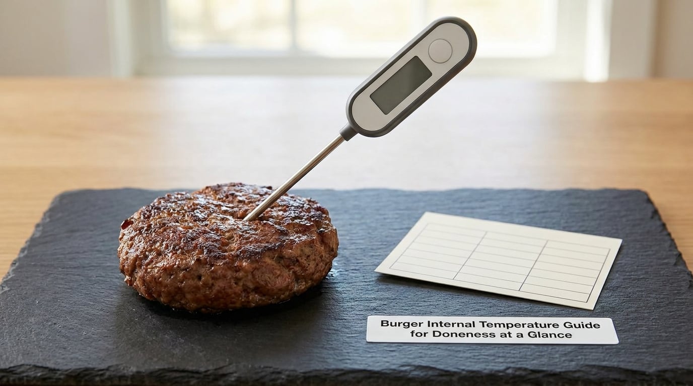 Burger Internal Temperature Guide for Doneness at a Glance