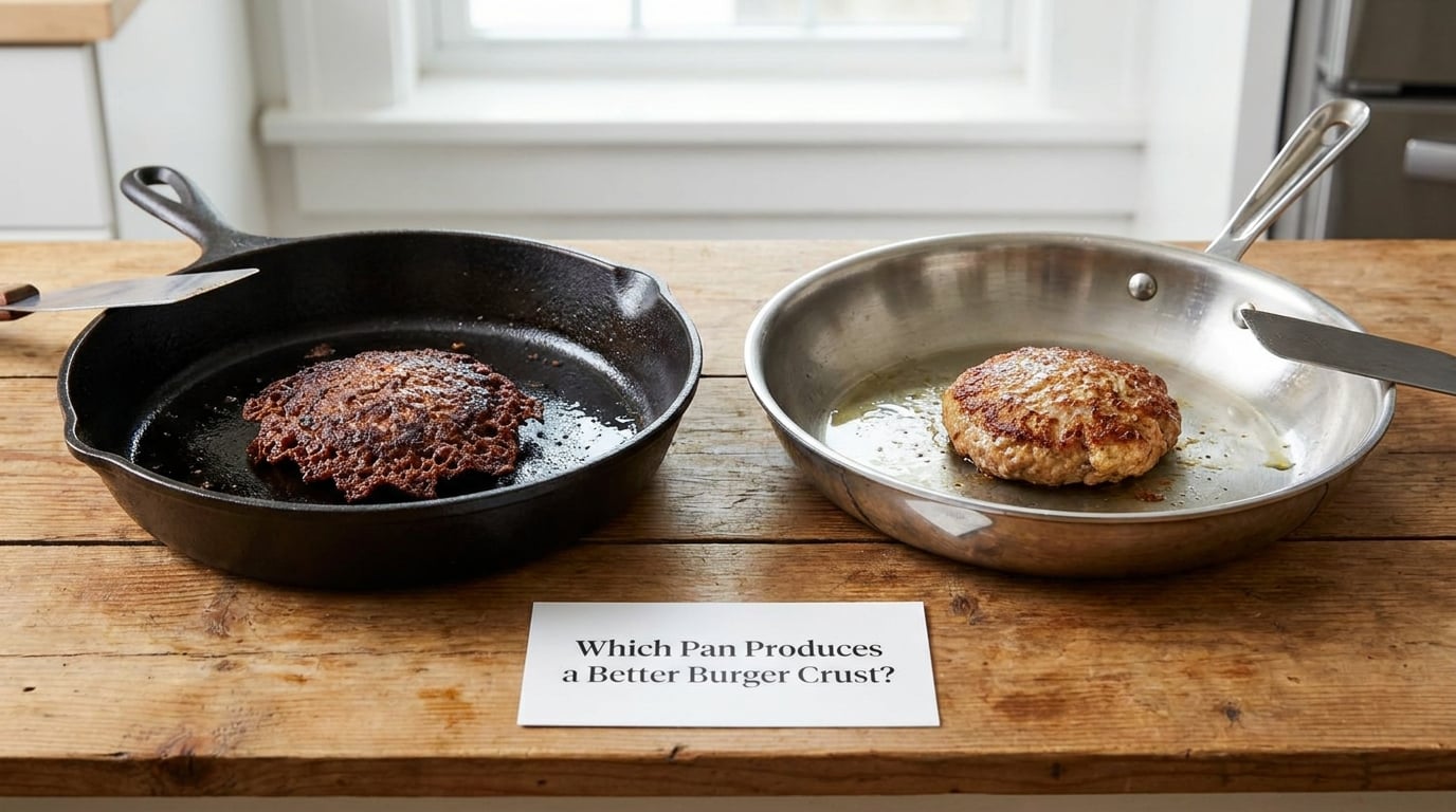 Which Pan Produces a Better Burger Crust?