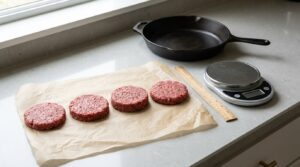 how thick should a burger patty be