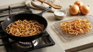 how to make crispy fried onions for burgers