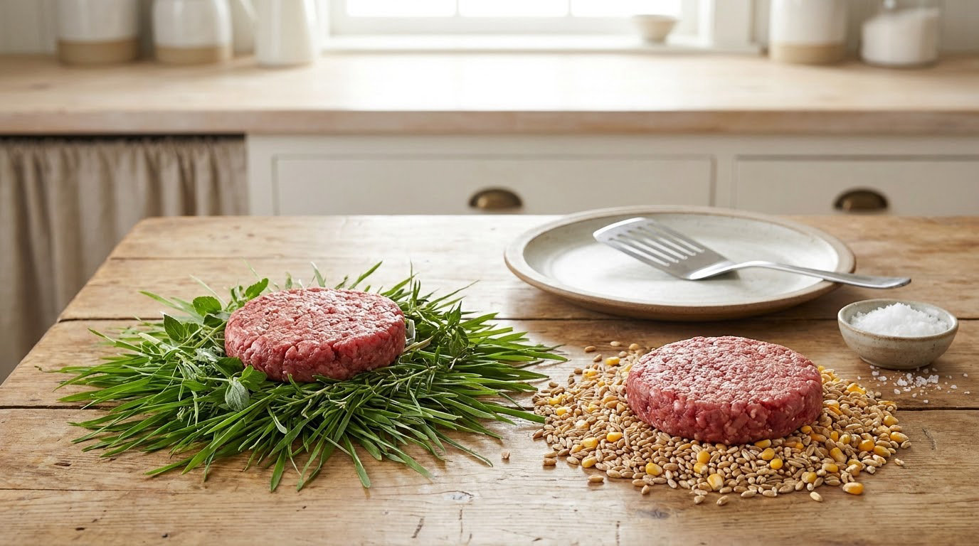 grass fed vs grain fed beef for burgers