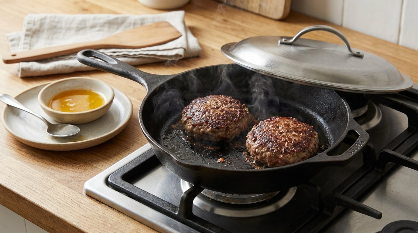 how to make burgers on the stove without smoke