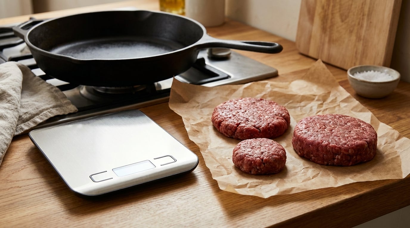 how much meat per burger patty