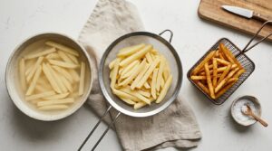 why soak potatoes before frying fries