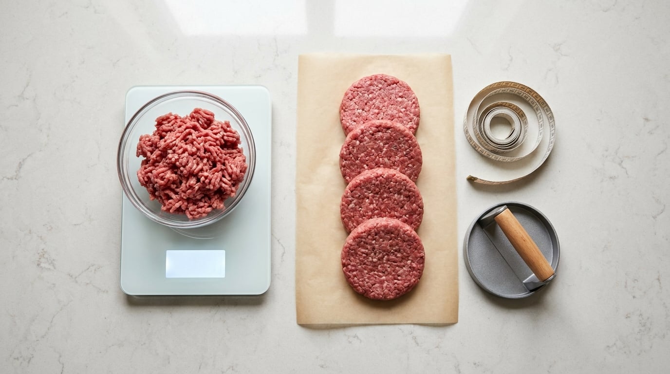 how to make burger patties all the same size