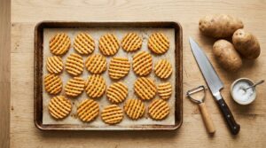 how to make waffle fries without a special cutter