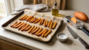 how to make sweet potato fries crispy