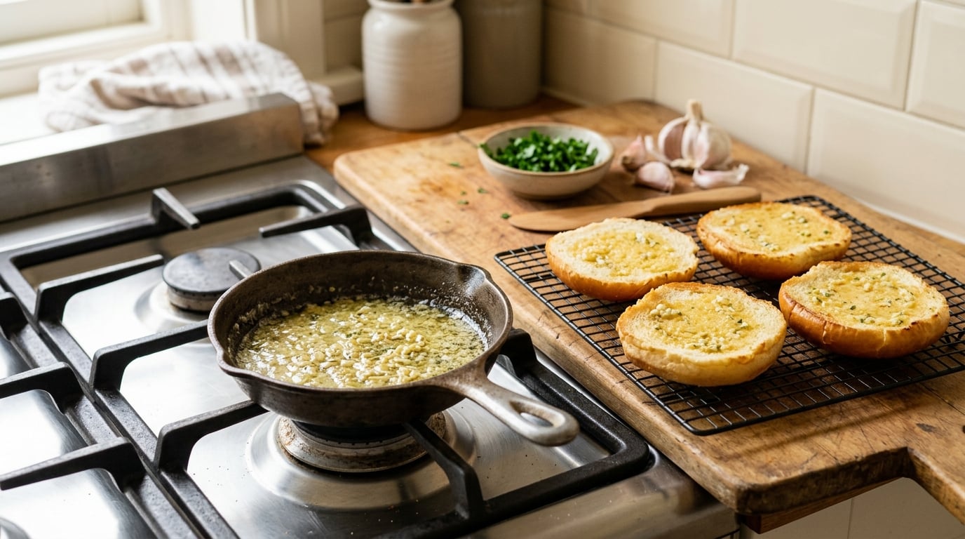 how to make garlic butter for burger buns