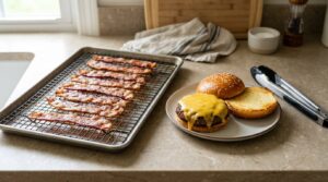 how to cook bacon for burgers evenly