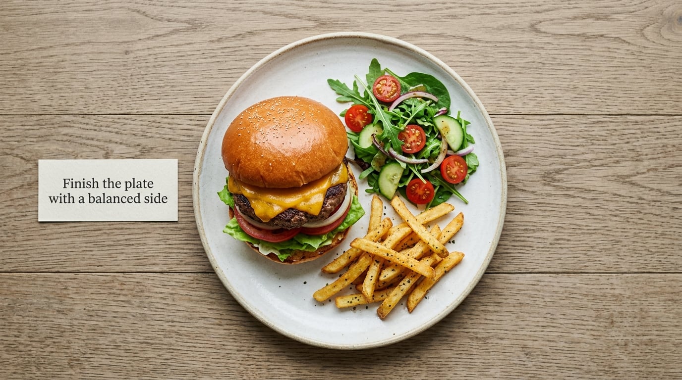 Finish the plate with a balanced side