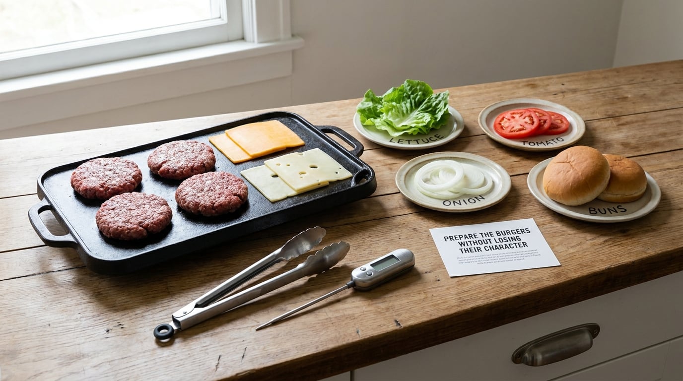 Prepare the Burgers Without Losing Their Character