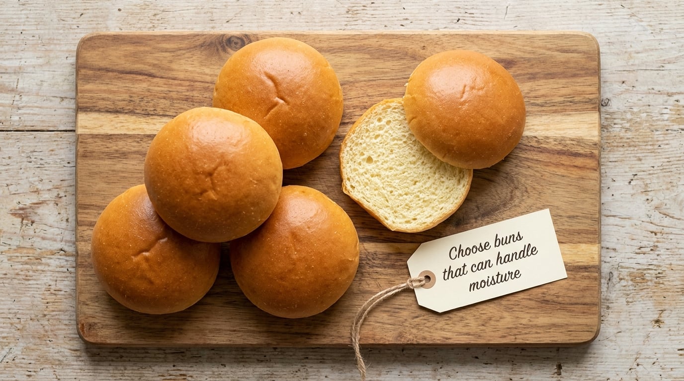 Choose buns that can handle moisture