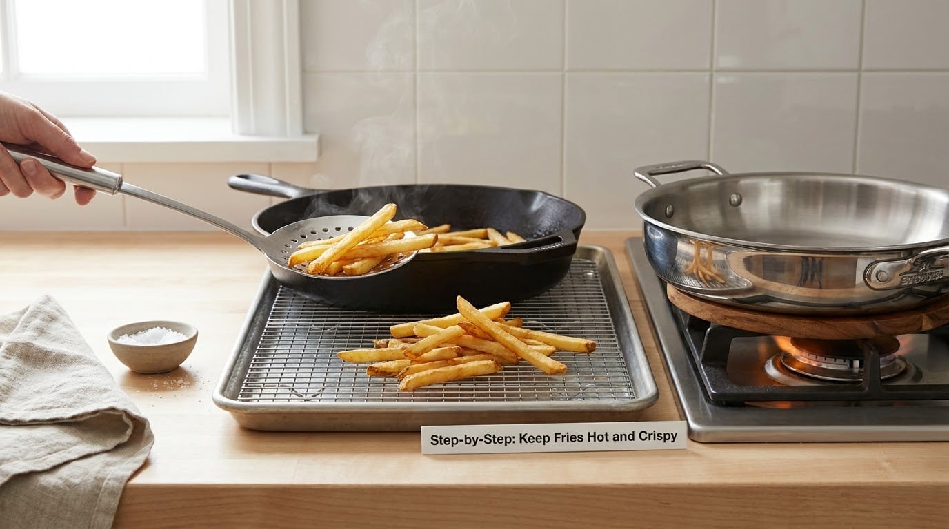 Step-by-Step: Keep Fries Hot and Crispy