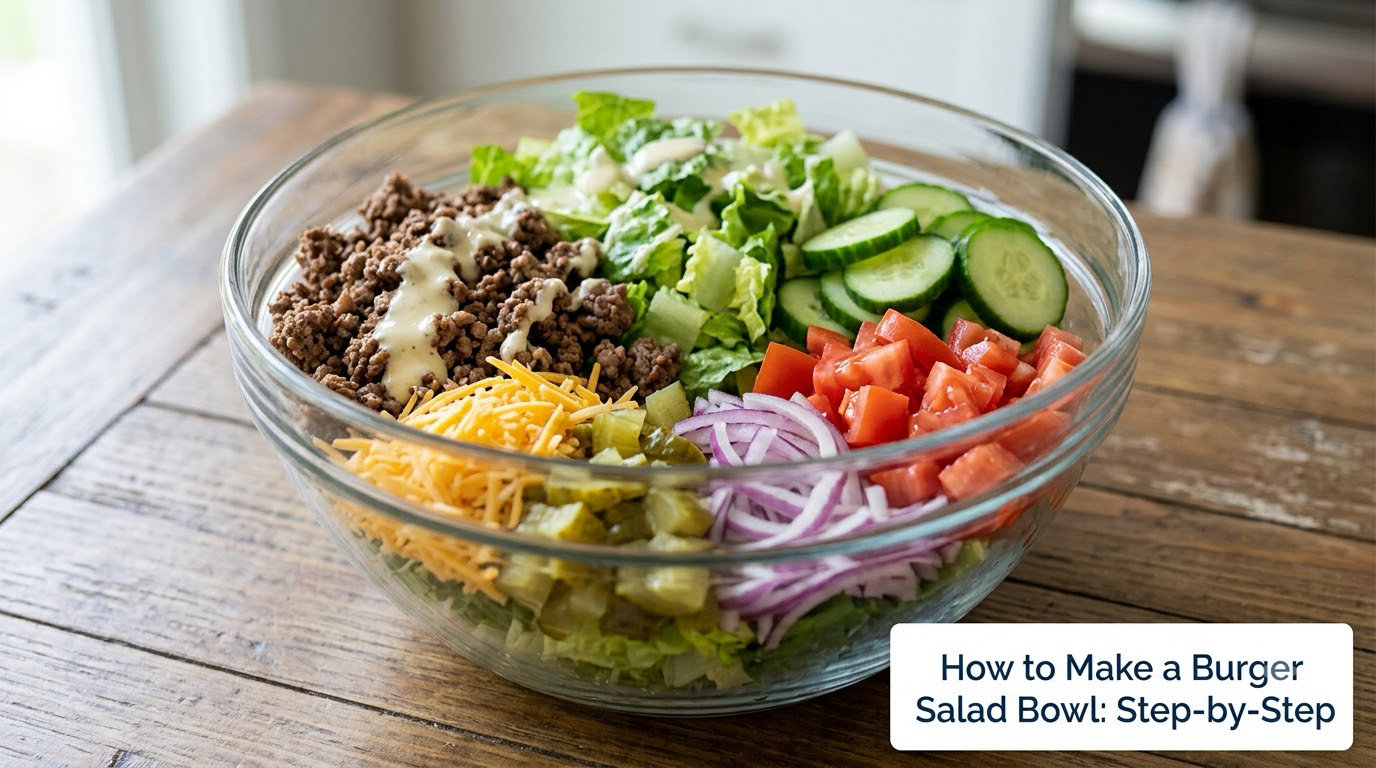 How to Make a Burger Salad Bowl: Step-by-Step