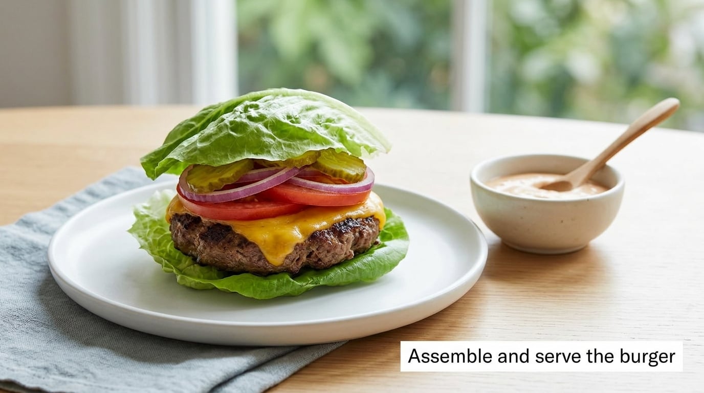 Assemble and serve the burger