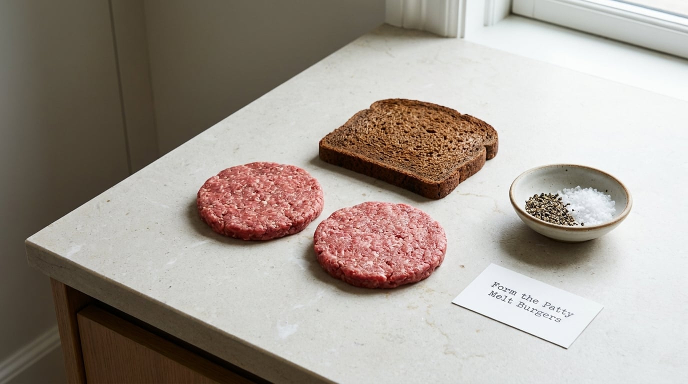 Form the Patty Melt Burgers