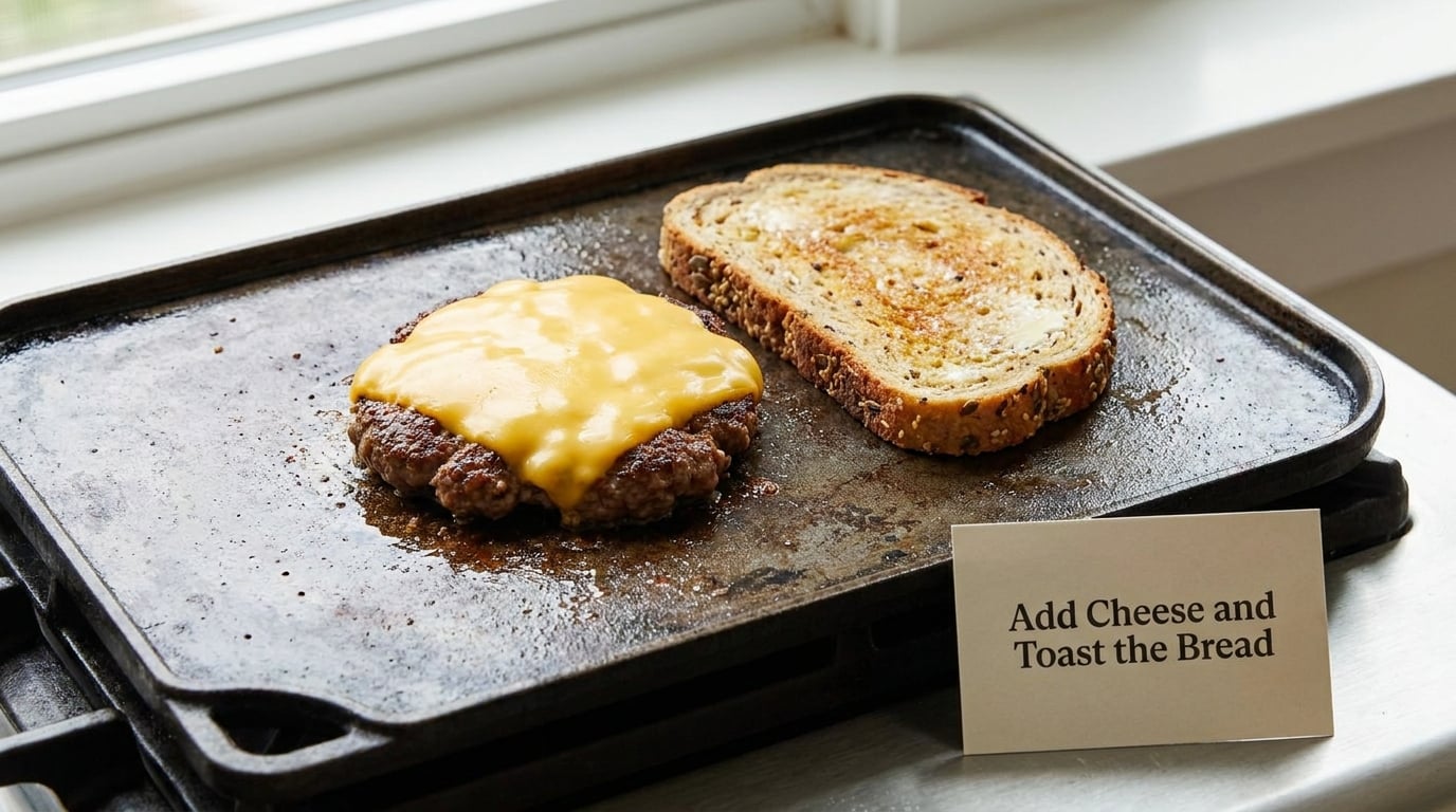 Add Cheese and Toast the Bread