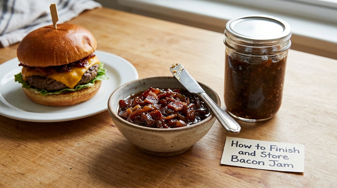 How to Finish and Store Bacon Jam
