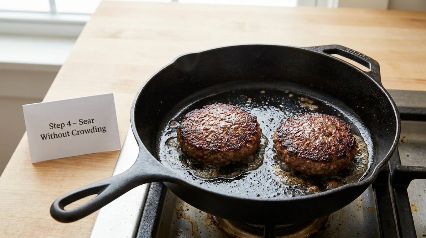 Step 4 - Sear Without Crowding