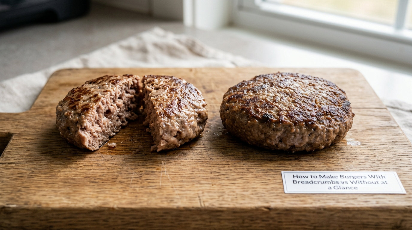 How to Make Burgers With Breadcrumbs vs Without at a Glance