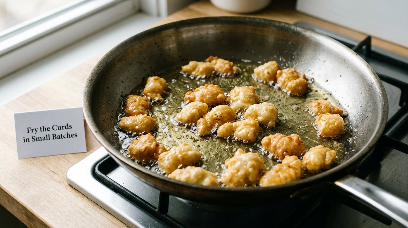 Fry the Curds in Small Batches