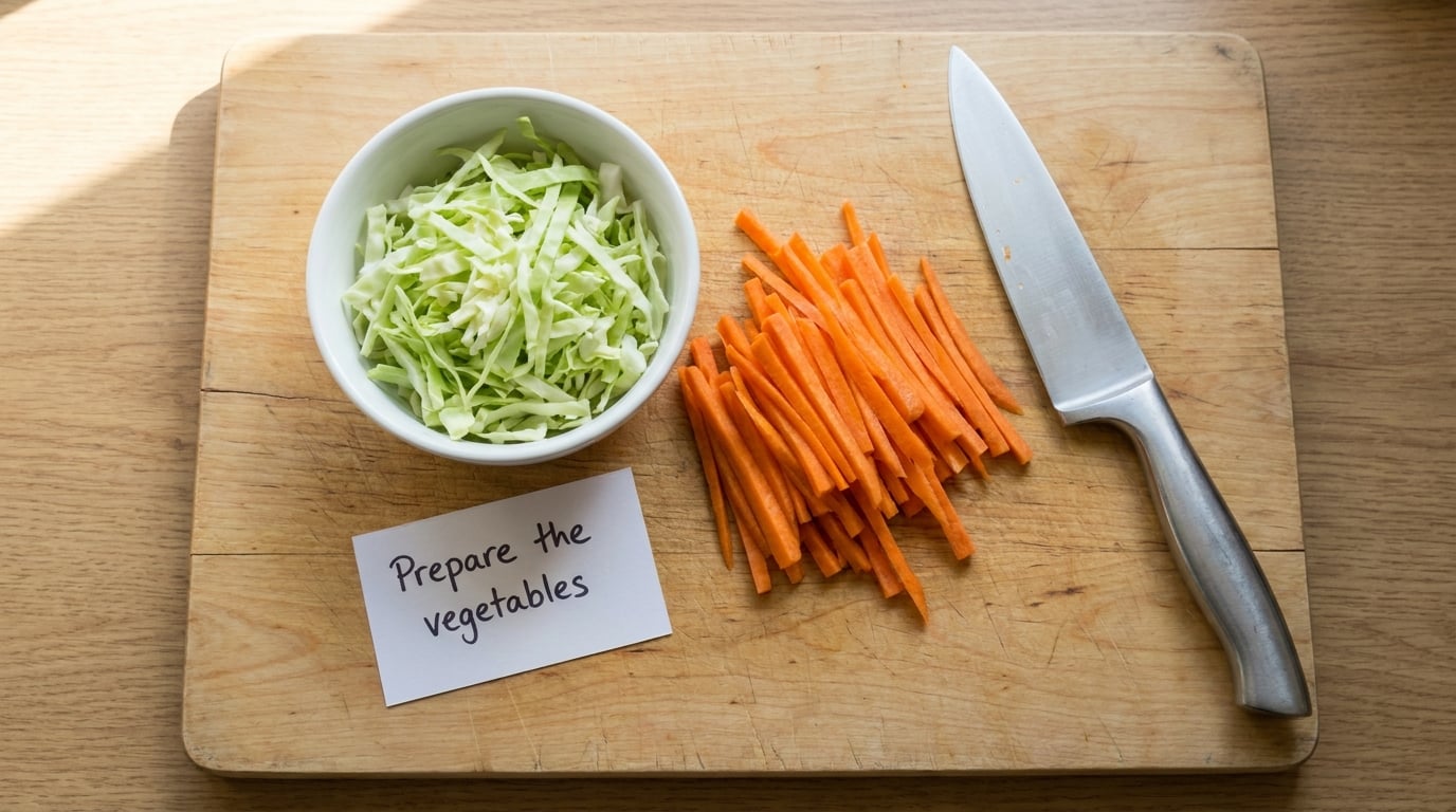 Prepare the vegetables