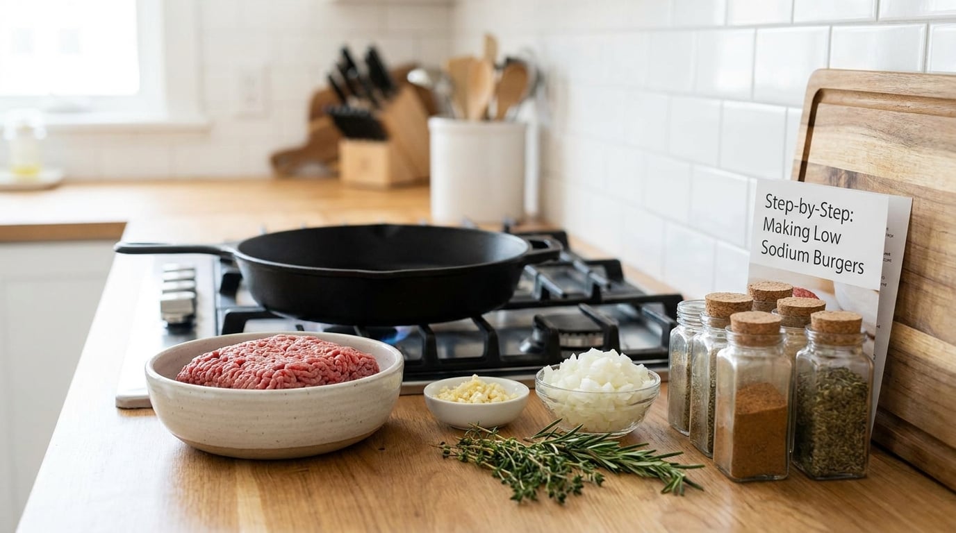 Step-by-Step: Making Low Sodium Burgers