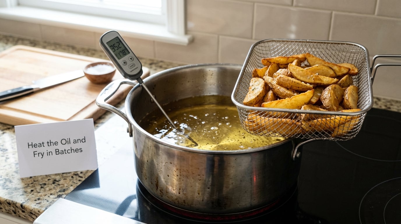 Heat the Oil and Fry in Batches