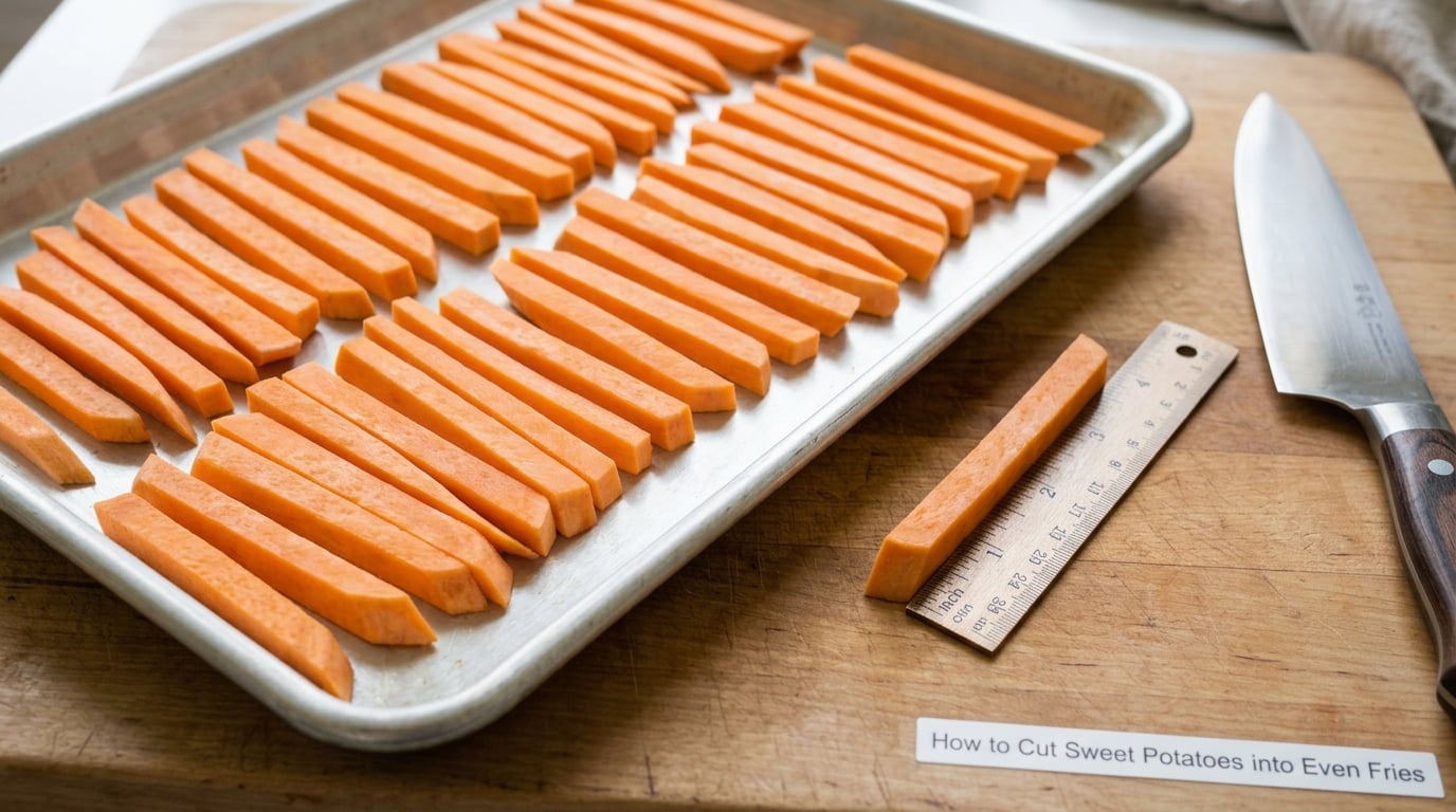 How to Cut Sweet Potatoes Into Even Fries