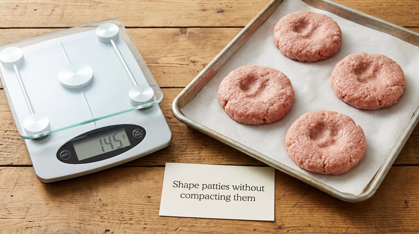 Shape patties without compacting them