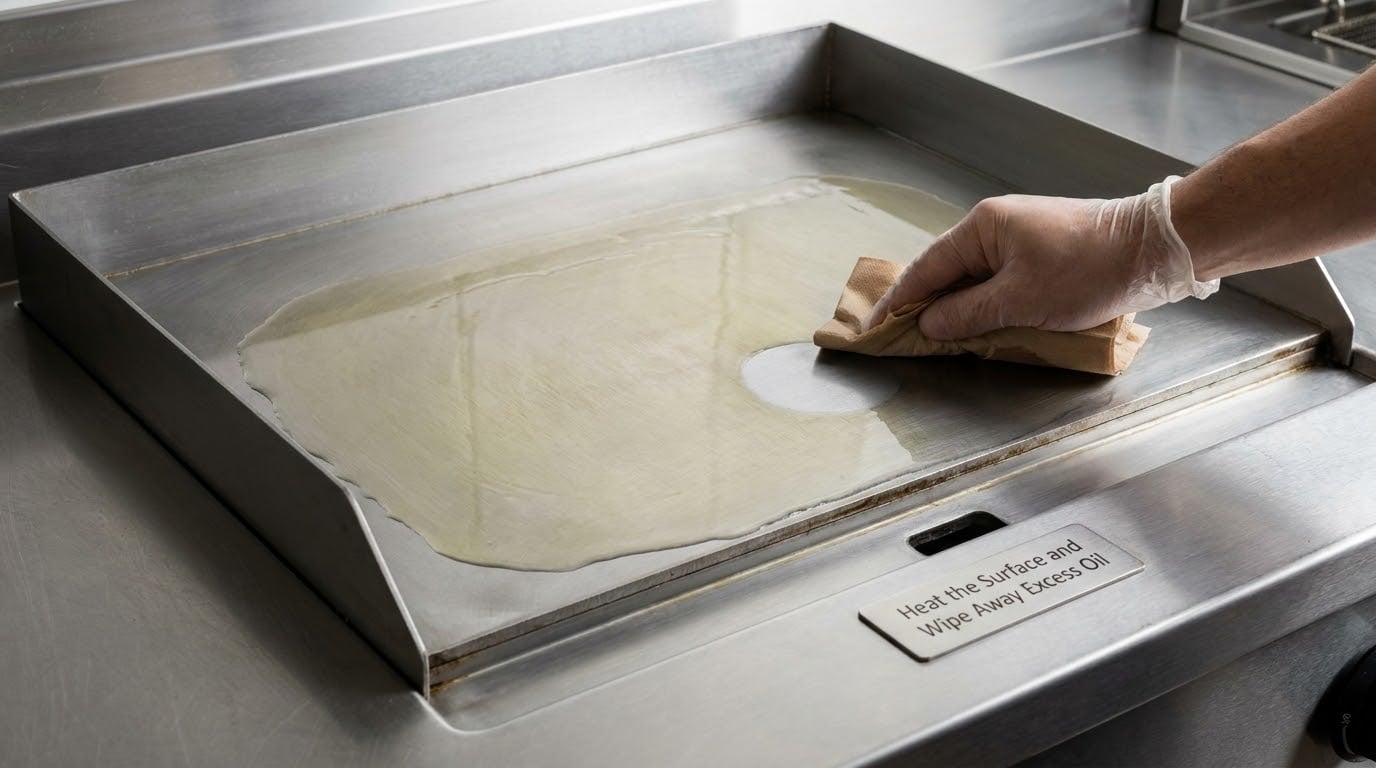 Heat the Surface and Wipe Away Excess Oil