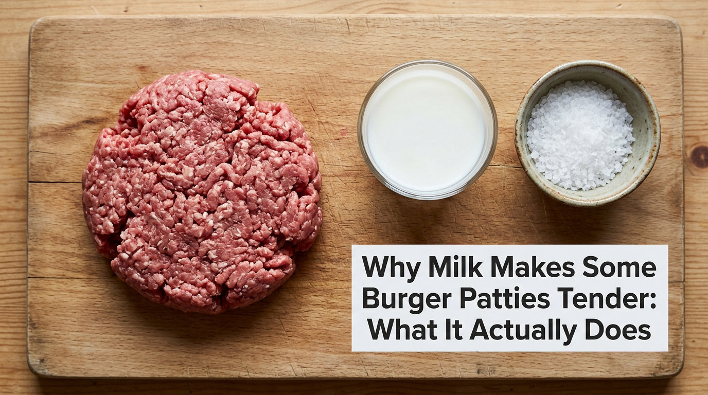 Why Milk Makes Some Burger Patties Tender: What It Actually Does