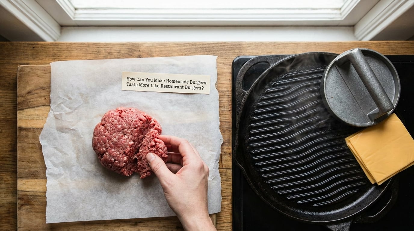 How Can You Make Homemade Burgers Taste More Like Restaurant Burgers?