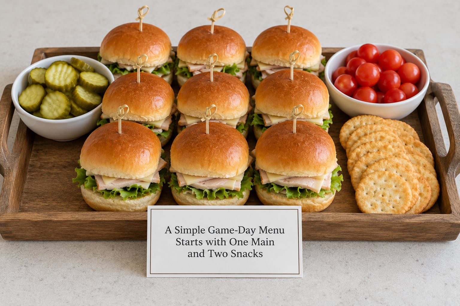 A Simple Game-Day Menu Starts with One Main and Two Snacks