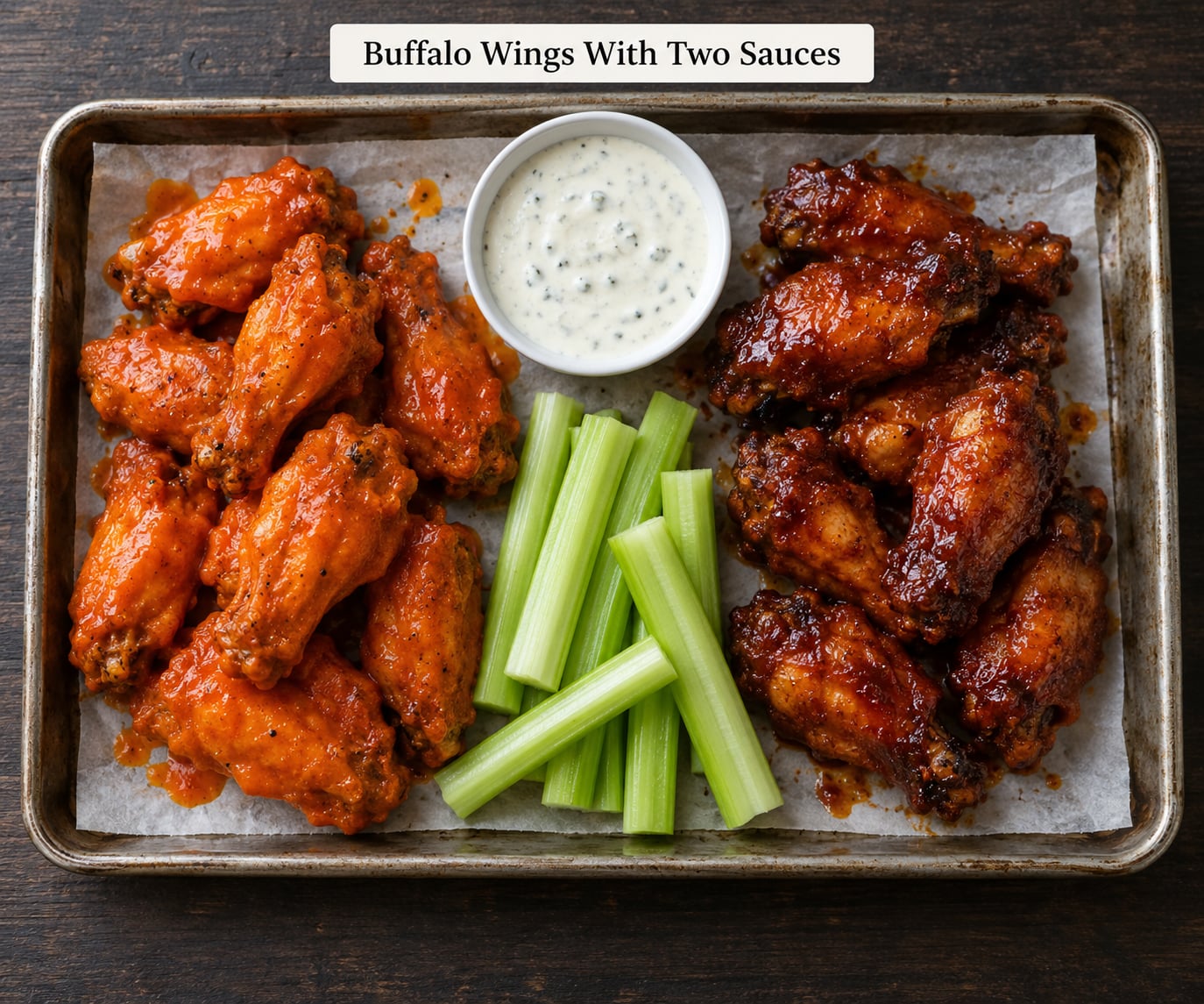 Buffalo Wings With Two Sauces