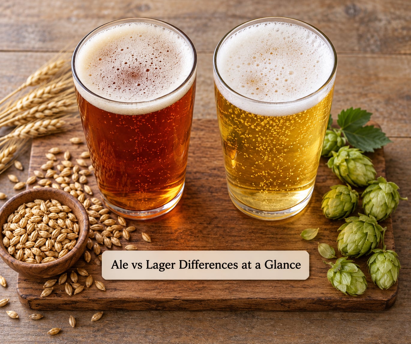Ale vs Lager Differences at a Glance