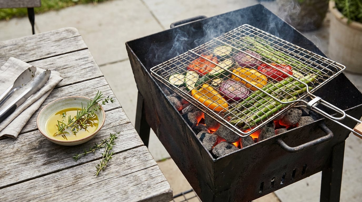 how to make grilled vegetables for a burger night