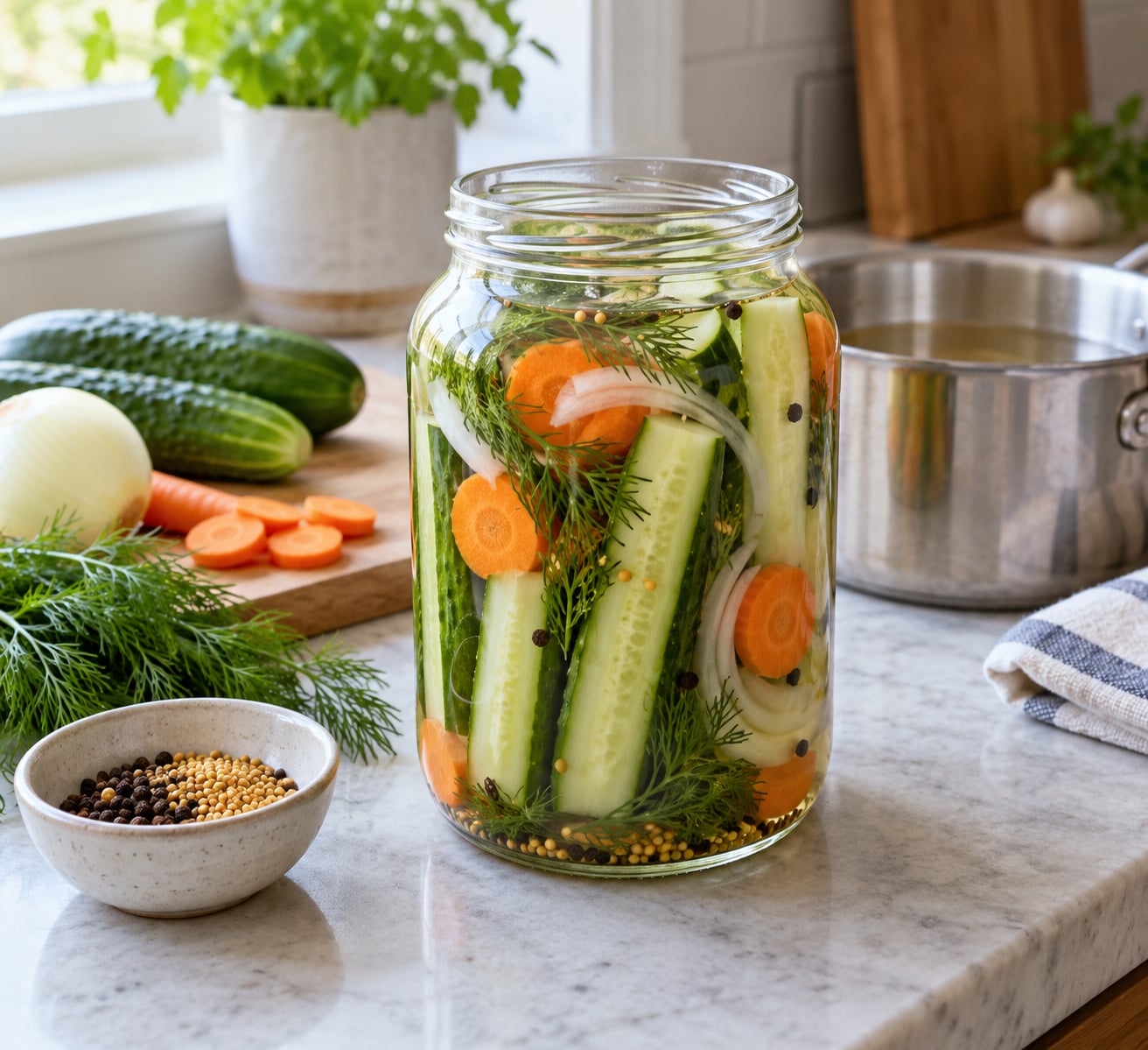 how to make refrigerator pickles