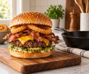 how to make a western bacon cheeseburger
