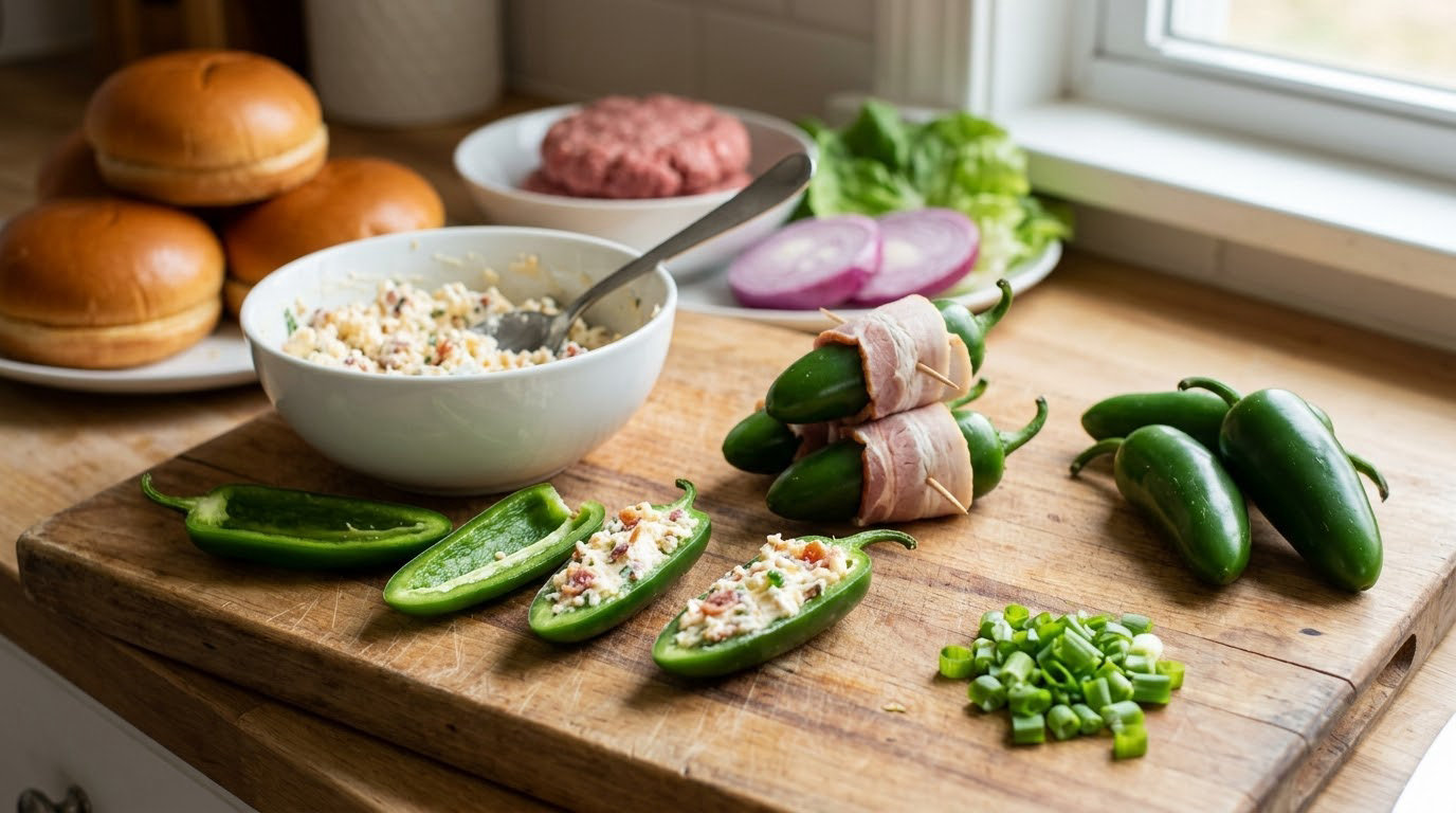 how to make jalapeno poppers for a burger night