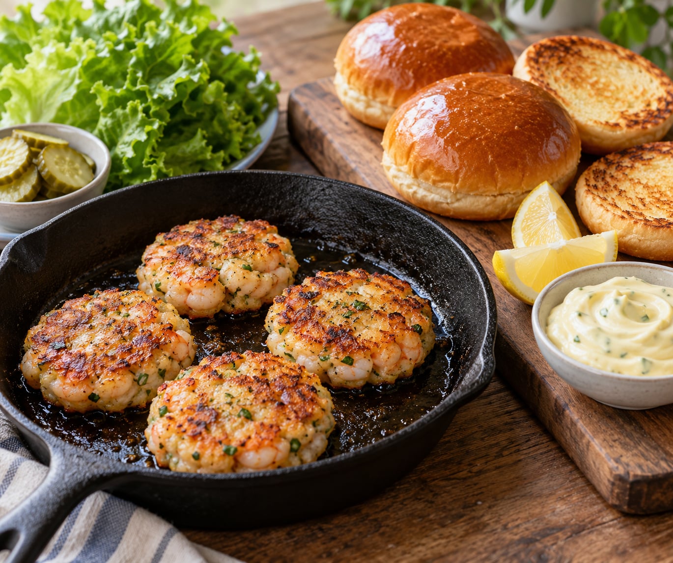 how to make shrimp burgers