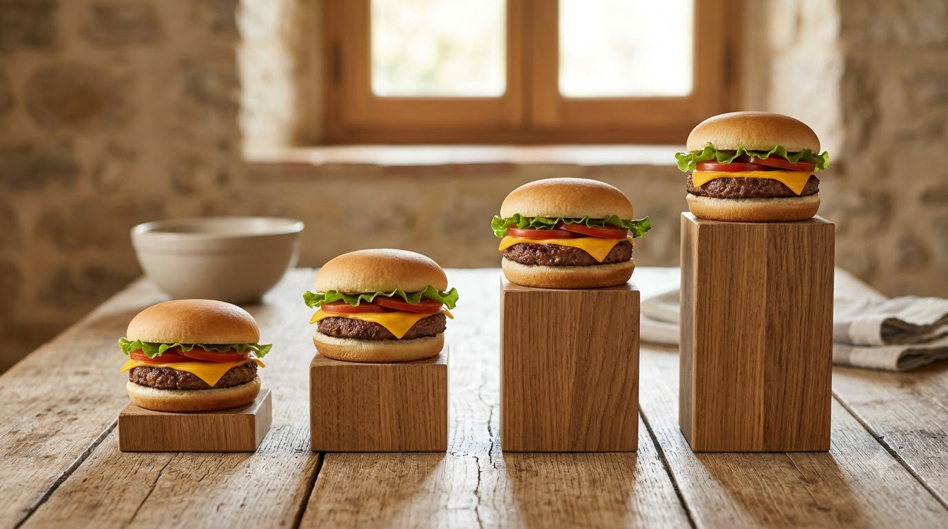 how burger prices have changed over time