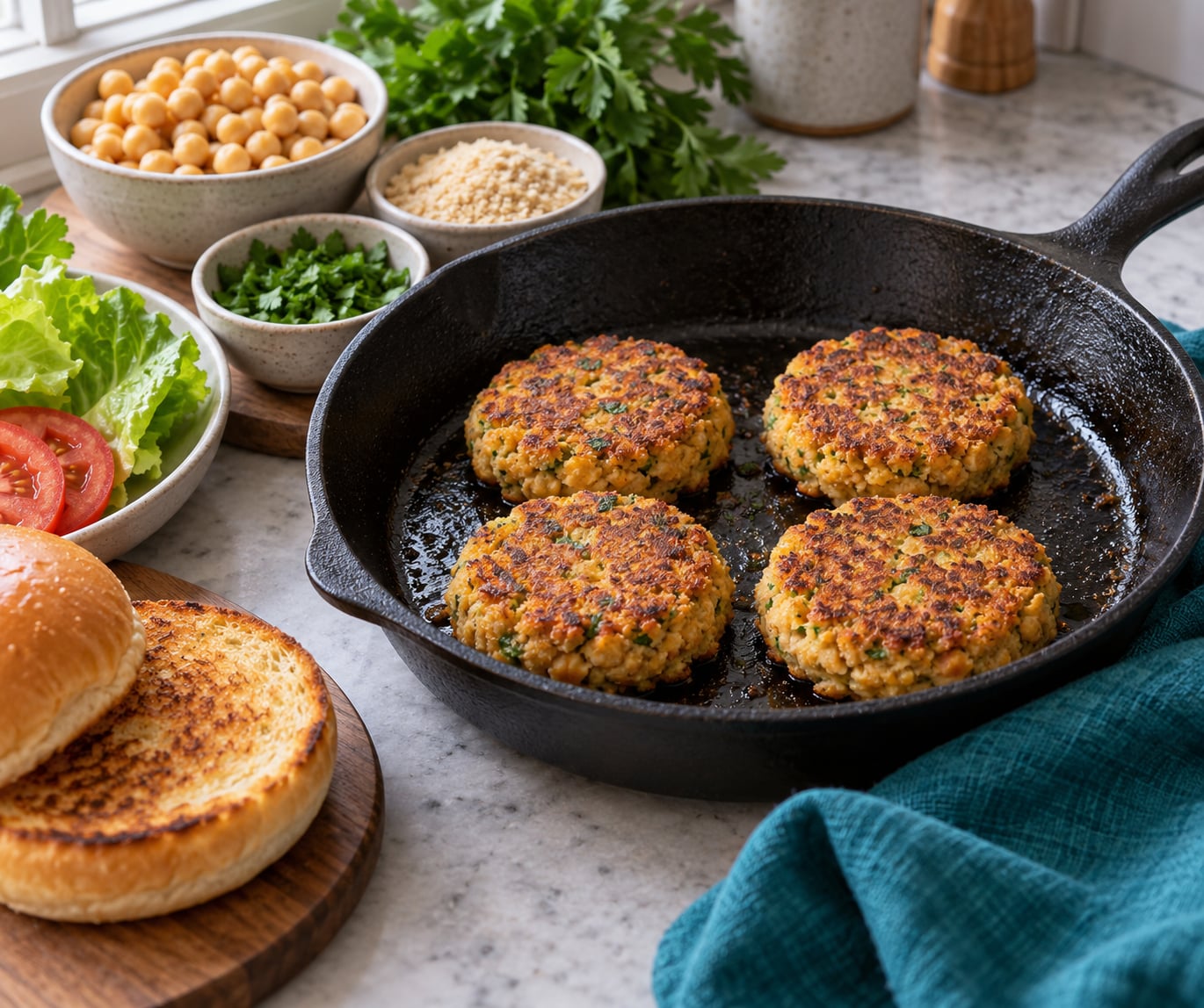 how to make chickpea burgers