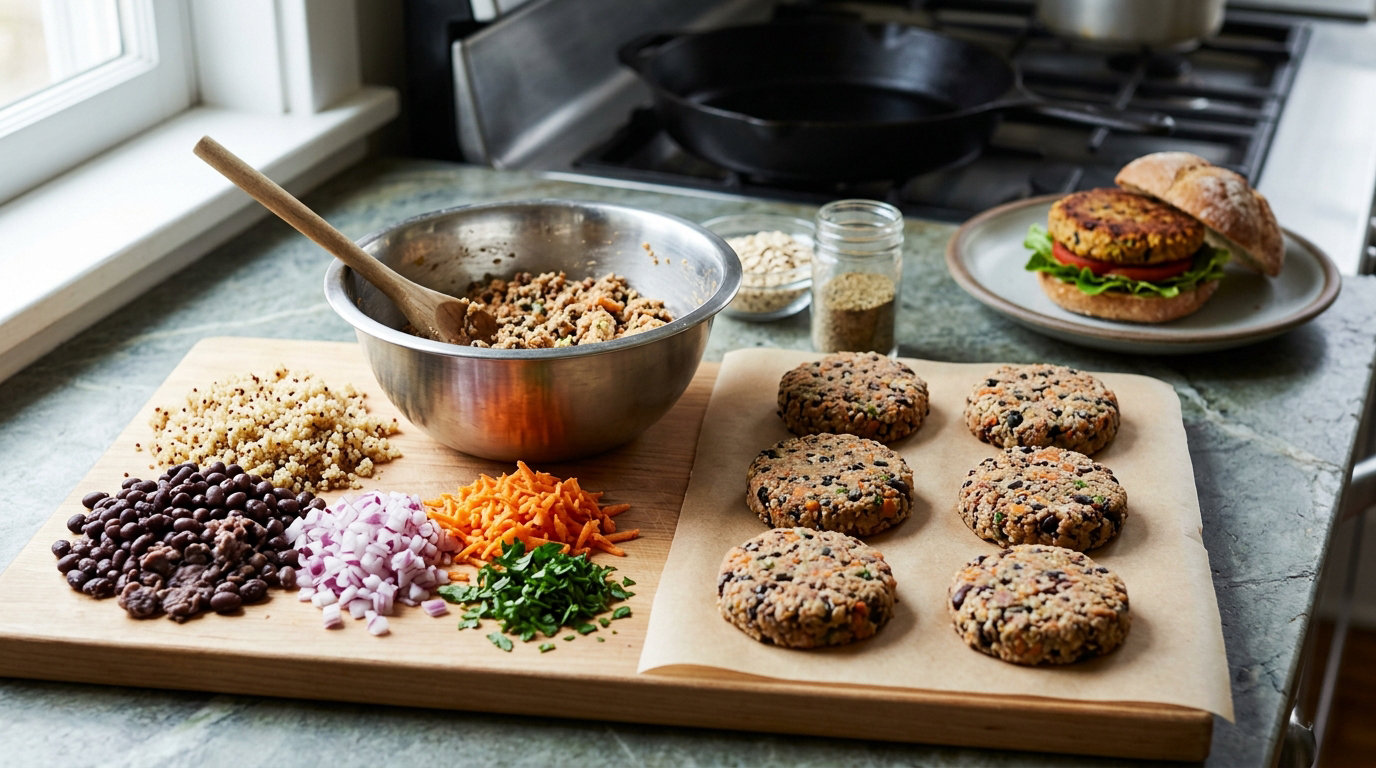 how to make veggie burgers from scratch