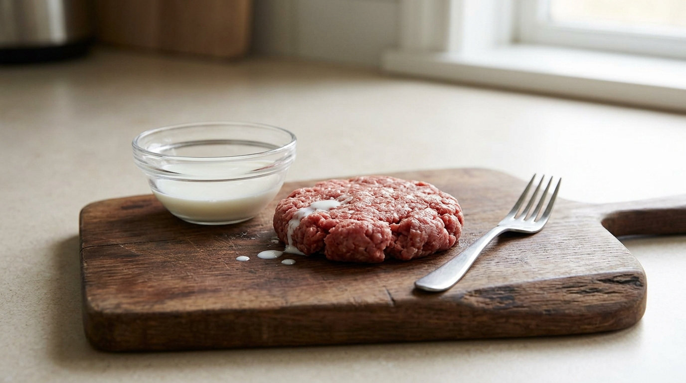 why milk makes some burger patties tender