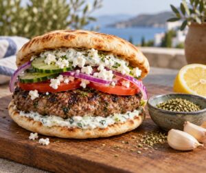 how to make greek lamb burgers