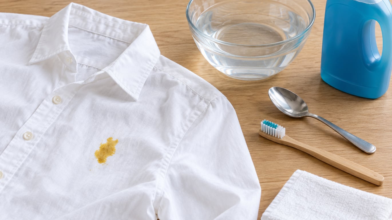 how to remove mustard stains from clothes