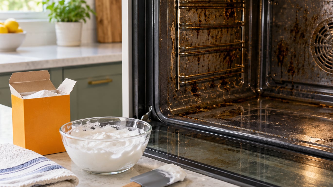 how to clean an oven with baking soda