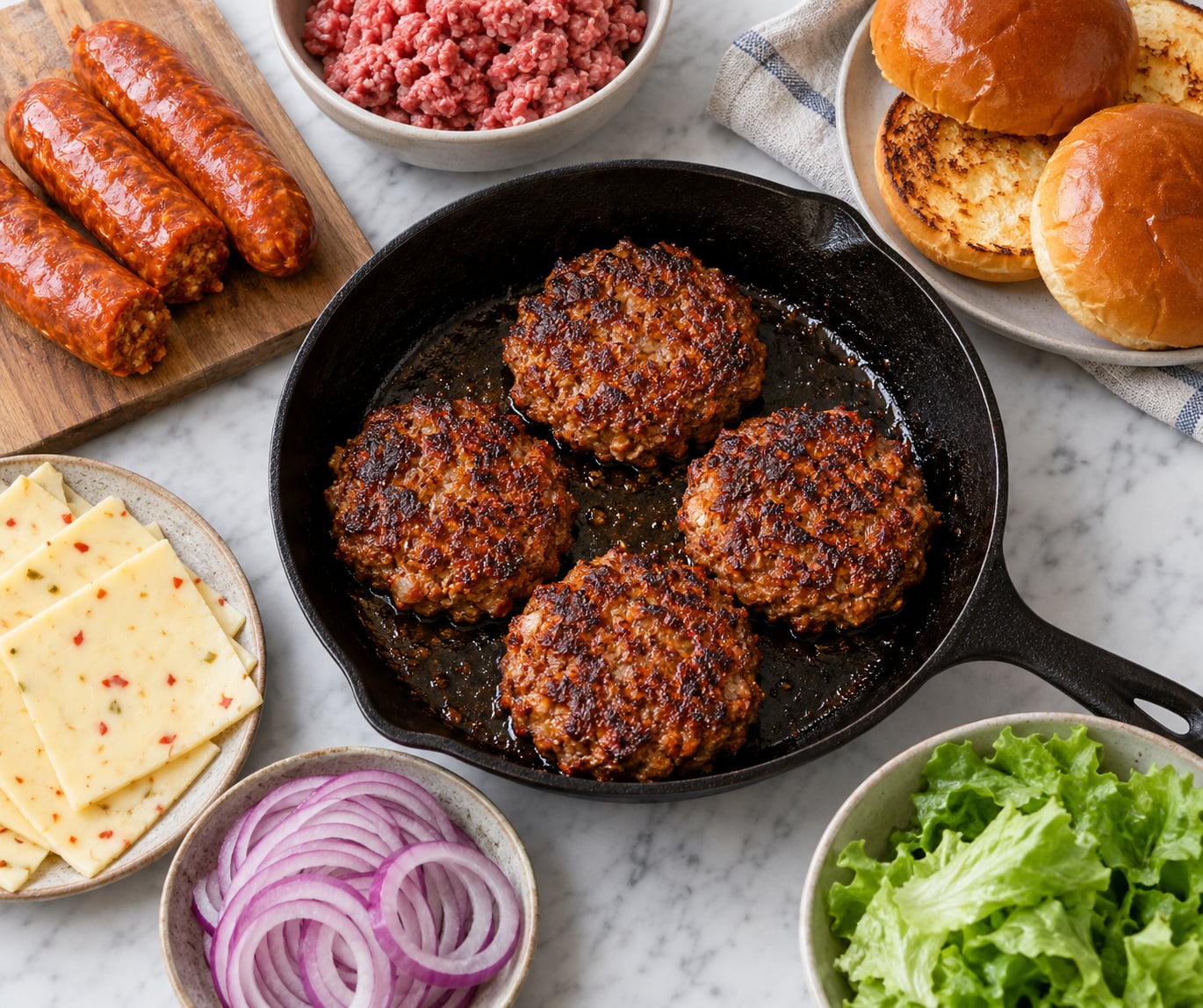 how to make chorizo burgers